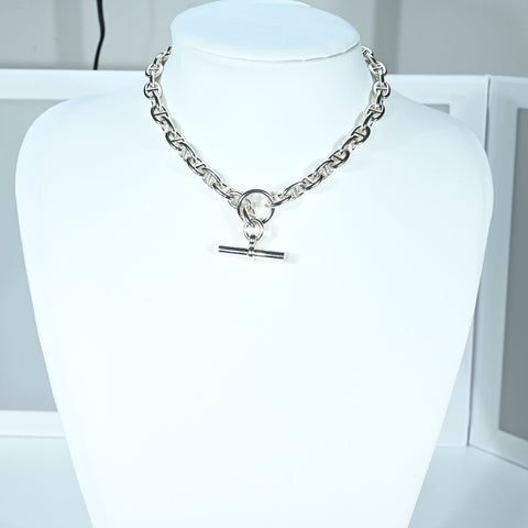 【中古】Hermes エルメス SV CHAINE DANCE NECKLACE  シェーヌ・ダンクル ネックレス 43コマ 78.0g 40cm