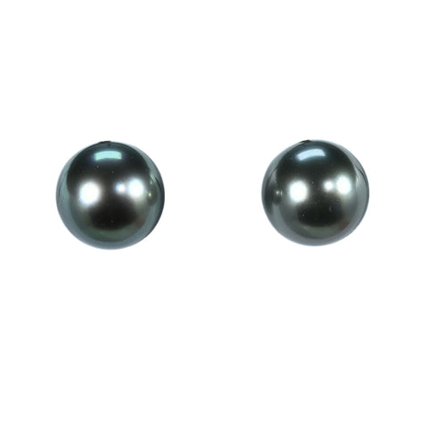 【中古】 TASAKI タサキ K14WG KUROCHO PEARL EARRINGS 黒蝶パールピアス 10.8mm 4.3g