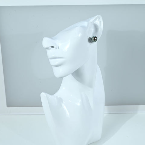 【中古】 TASAKI タサキ K14WG KUROCHO PEARL EARRINGS 黒蝶パールピアス 10.8mm 4.3g