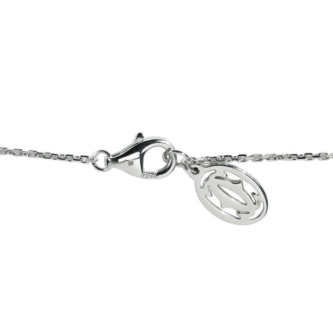 【中古】CARTIER カルティエ  750/K18WG C HEART DIAMOND NECKLACE ハートダイヤモンドネックレス 4.5g