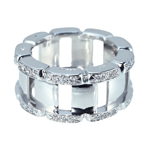 【未使用品】PATEK PHILIPPE パテックフィリップ K18WG Twenty-4 RING  ダイヤモンドリング 14.0g #52 未使用品