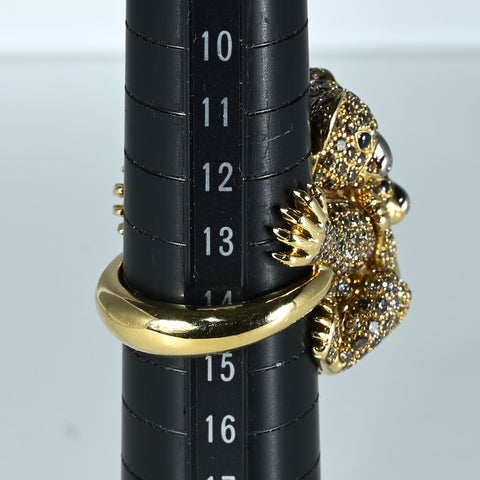 【中古】BOUCHERON ブシュロン K18YG TOPAZ RING インペリアルトパーズリング アニマルコレクション コアラ 25.3g #15