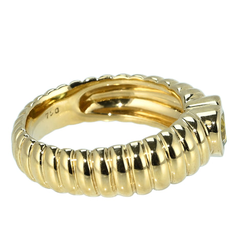 【中古】T＆Co ティファニー K18YG 750 PERIDOT RING  ハートシェイプ  ペリドット リブドフレンドシップリング 5.8g #9