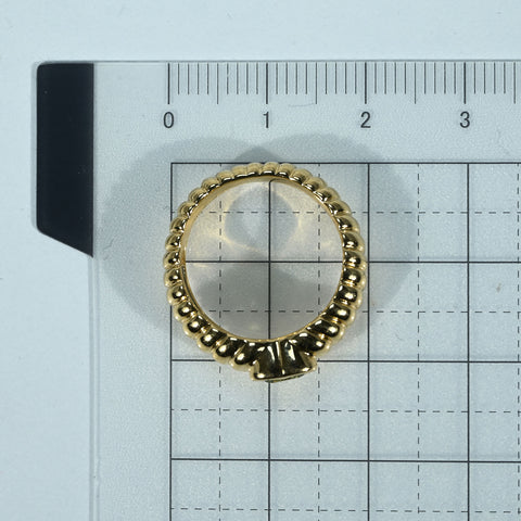 【中古】T＆Co ティファニー K18YG 750 PERIDOT RING  ハートシェイプ  ペリドット リブドフレンドシップリング 5.8g #9