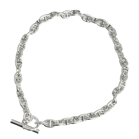 【中古】Hermes エルメス SV CHAINE DANCE NECKLACE  シェーヌ・ダンクル ネックレス 43コマ 78.0g 40cm