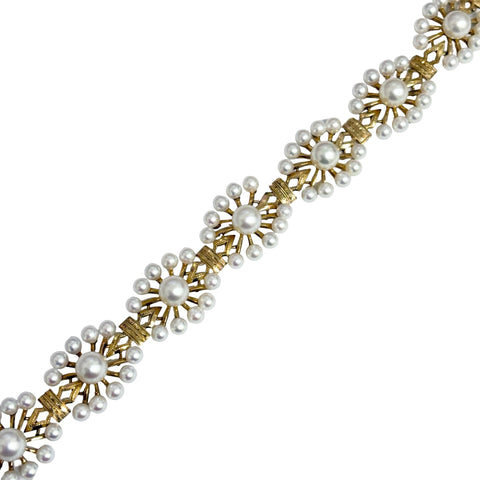 【中古】MIKIMOTO K18YG PEARL NECKLACE ミキモト K18YG パールネックレス 4.0-7.5mm 56g