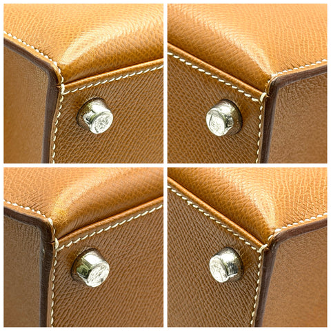 【中古】 Hermes エルメス VINTAGE TOTE BAG ヴィンテージ トートバッグ トートバッグ 〇T刻 (1990年) ゴールド/ベージュ エプソン/スイフト/オストリッチ 中古 USED バッグ