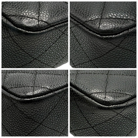 【中古】CHANEL シャネル MATELASSE CHAIN SHOULDER BAG マトラッセ  チェーンショルダーバッグ  12番台(2008‐2009年) ブラック キャビアスキン 中古 USED バッグ