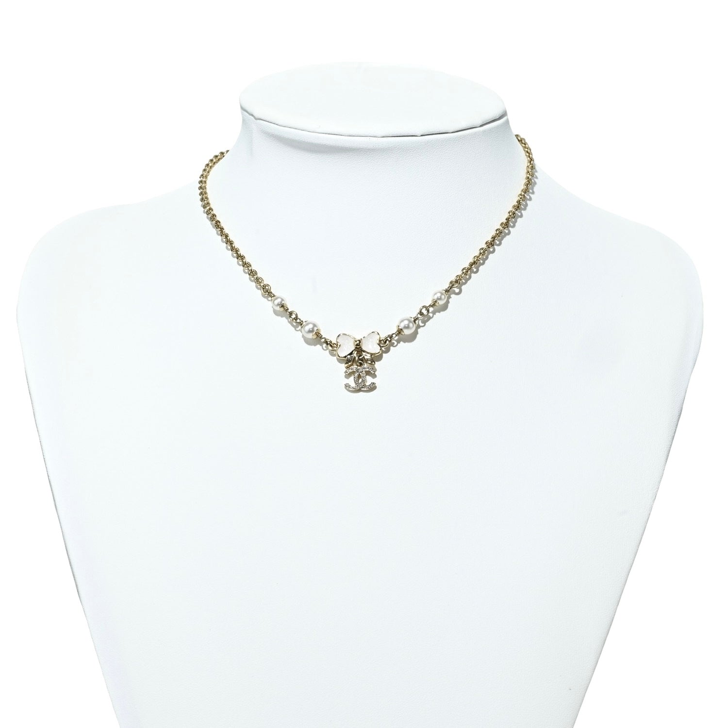 中古】 CHANEL シャネル COCOMARK RIBON NECKLACE ココマークリボン