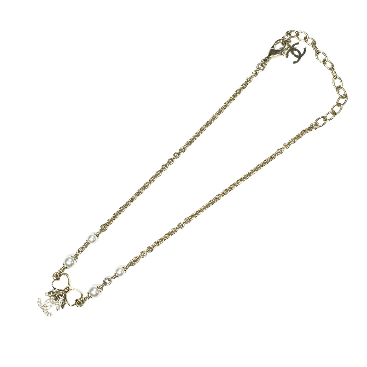 中古】 CHANEL シャネル COCOMARK RIBON NECKLACE ココマークリボン