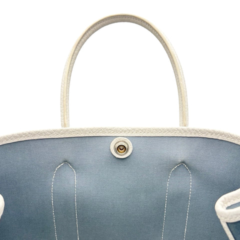 【中古】 Hermes エルメス GARDENPARTY TPM ガーデンパーティーTPM ハンドバッグ Ｘ刻印(2016年) ブルー トワルオフィシエ/レザー 中古 USED バッグ