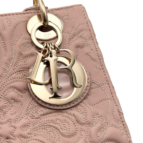 【中古】 Christian Dior クリスチャン ディオール LADY DIOR レディディオール ハンドバッグ 15-MA-1202(2022年) ピンク系 レザー 中古 USED バッグ