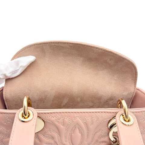 【中古】 Christian Dior クリスチャン ディオール LADY DIOR レディディオール ハンドバッグ 15-MA-1202(2022年) ピンク系 レザー 中古 USED バッグ