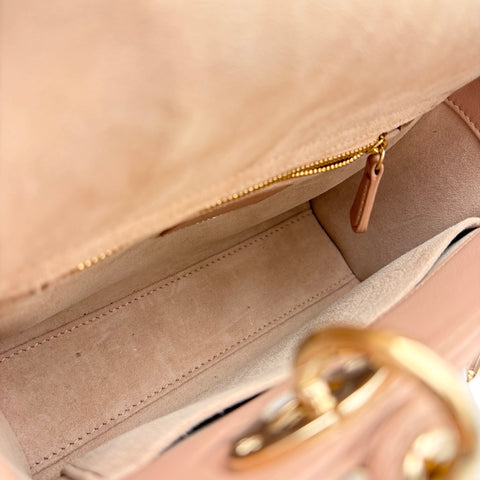 【中古】 Christian Dior クリスチャン ディオール LADY DIOR レディディオール ハンドバッグ 15-MA-1202(2022年) ピンク系 レザー 中古 USED バッグ