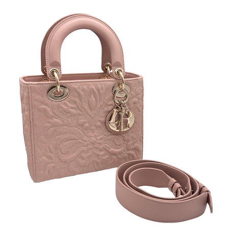 【中古】 Christian Dior クリスチャン ディオール LADY DIOR レディディオール ハンドバッグ 15-MA-1202(2022年) ピンク系 レザー 中古 USED バッグ