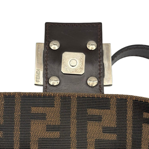 【中古】 FENDI フェンディ MAMMA BAGUETTE SHOULDER BAG マンマバケットショルダーバッグ ハンドバッグ ズッカ キャンバス 中古 USED バッグ