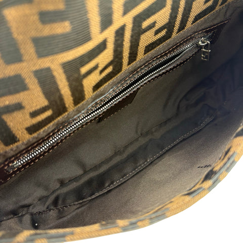 【中古】 FENDI フェンディ MAMMA BAGUETTE SHOULDER BAG マンマバケットショルダーバッグ ハンドバッグ ズッカ キャンバス 中古 USED バッグ