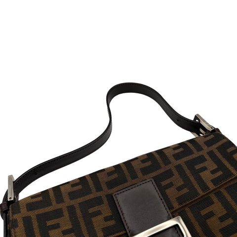 【中古】 FENDI フェンディ MAMMA BAGUETTE SHOULDER BAG マンマバケットショルダーバッグ ハンドバッグ ズッカ キャンバス 中古 USED バッグ