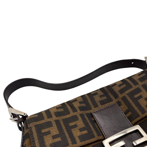 【中古】FENDI フェンディ MAMMA BAGUETTE SHOULDER BAG マンマバケットショルダーバッグ ハンドバッグ ズッカ キャンバス 中古 USED バッグ