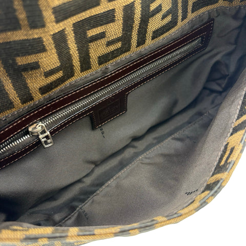【中古】FENDI フェンディ MAMMA BAGUETTE SHOULDER BAG マンマバケットショルダーバッグ ハンドバッグ ズッカ キャンバス 中古 USED バッグ