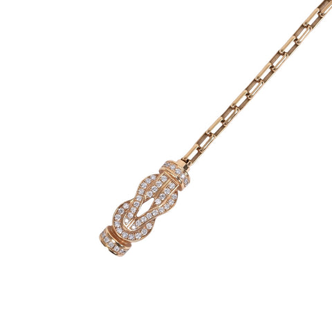 【中古】FRED フレッド K18PG DIAMOND CHANCE INFINIE BRACELET シャンスアンフィニ フルパヴェ ダイヤモンド ブレスレット 8.2g
