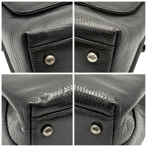 【中古】 CHANEL シャネル COCO HANDLE BAG ココハンドル ショルダーバッグ 21番台(2016年) ブラック リザード USED USED バッグ