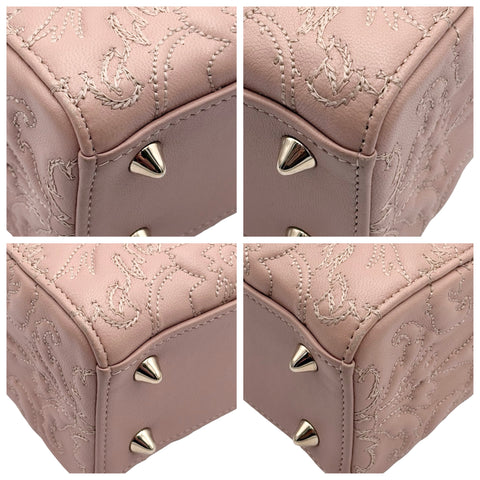 【中古】 Christian Dior クリスチャン ディオール LADY DIOR レディディオール ハンドバッグ 15-MA-1202(2022年) ピンク系 レザー 中古 USED バッグ