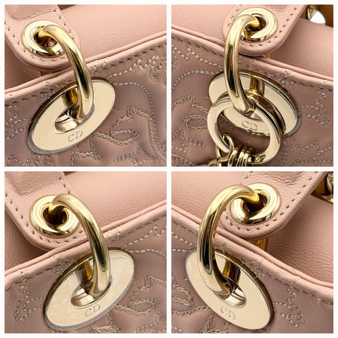 【中古】 Christian Dior クリスチャン ディオール LADY DIOR レディディオール ハンドバッグ 15-MA-1202(2022年) ピンク系 レザー 中古 USED バッグ
