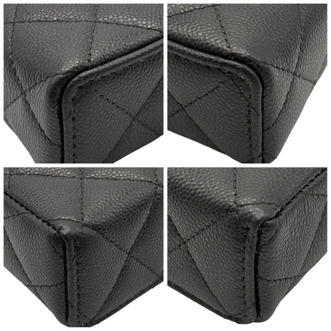 【美品】 CHANEL シャネル BAG CHARM バッグチャーム CHARM ブラック キャビアスキン 美品 BLACK CAVIARSKIN