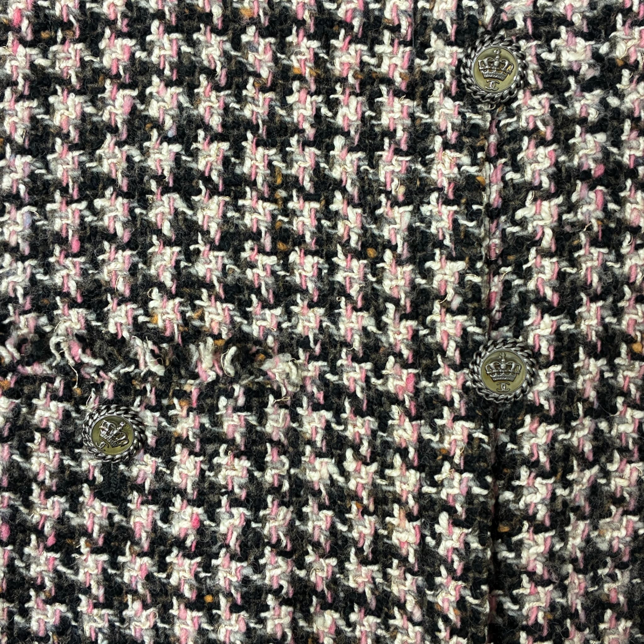 中古】 CHANEL シャネル JACKET ツイードノーカラージャケット 34 USED