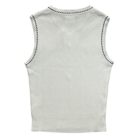 【中古】CHANEL シャネル SWEATER ノースリーブニット トップス 36 USED 中古 1996年 CLOTHES 洋服