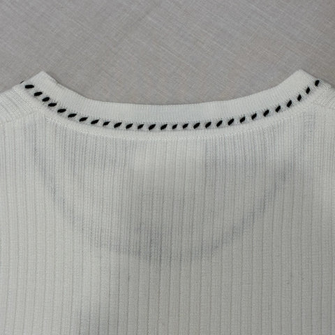 【中古】CHANEL シャネル SWEATER ノースリーブニット トップス 36 USED 中古 1996年 CLOTHES 洋服