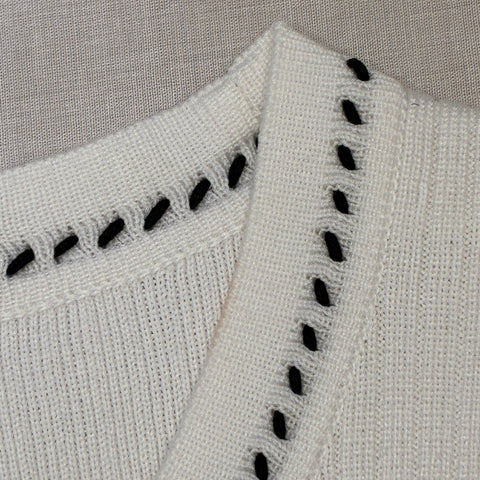 【中古】CHANEL シャネル SWEATER ノースリーブニット トップス 36 USED 中古 1996年 CLOTHES 洋服