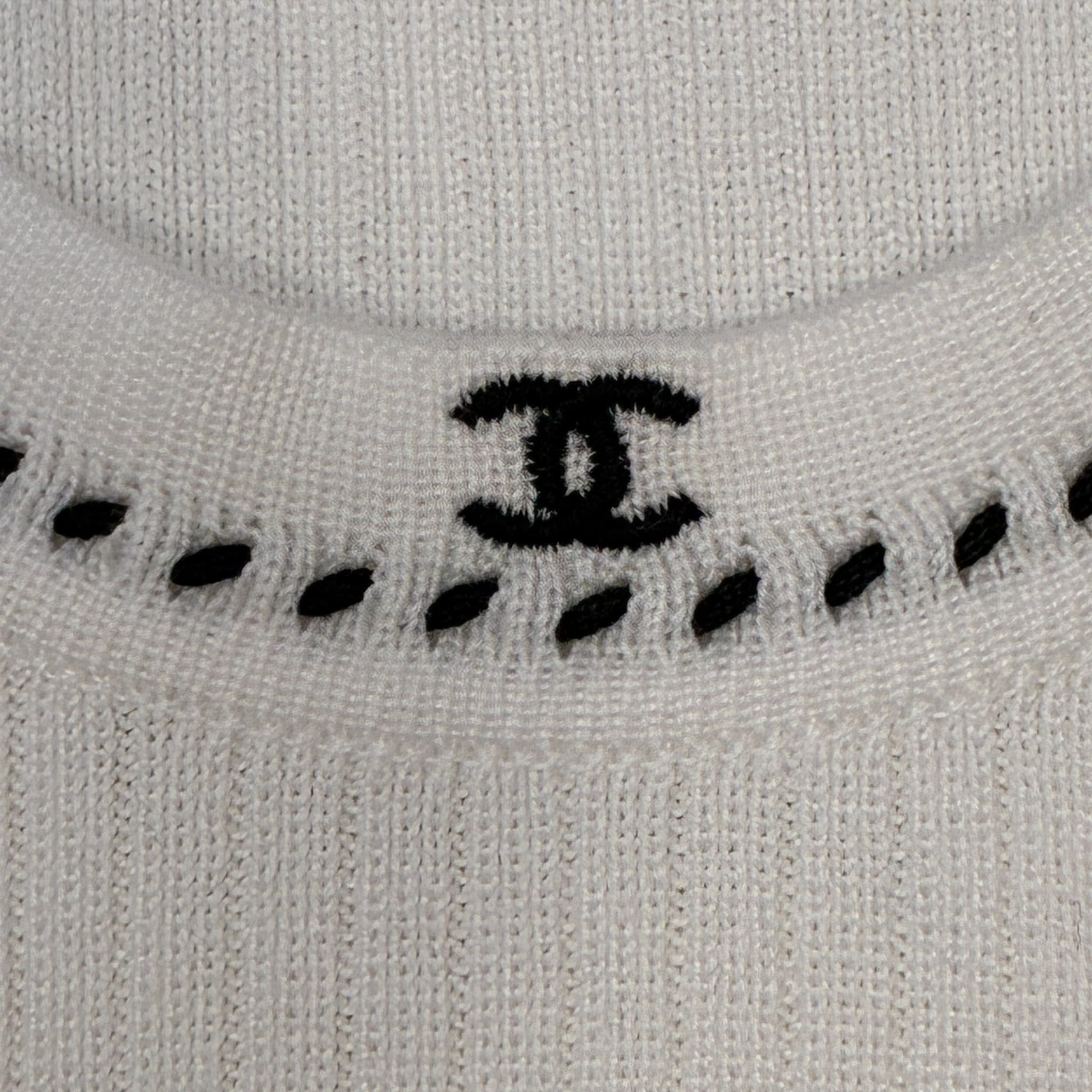 CHANEL 襟付きノースリーブセーター 36 中古】CHANEL シャネル SWEATER ノースリーブニット トップス 36 USED