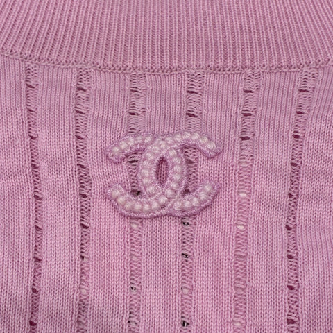 【中古】 CHANEL シャネル KNIT 半袖ニットトップス  36 USED 中古 2022年 CLOTHES 洋服