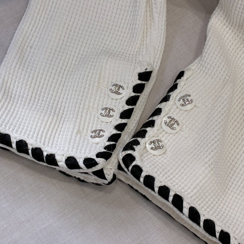 【中古】 CHANEL シャネル JACKET ノーカラーツイードジャケット 42 USED 中古 2021年 CLOTHES 洋服