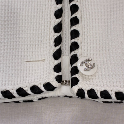 【中古】 CHANEL シャネル JACKET ノーカラーツイードジャケット 42 USED 中古 2021年 CLOTHES 洋服