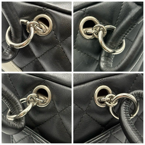 【中古】 CHANEL シャネル CAMBON LIGNE BOWLING カンボンラインボーリングバッグ ハンドバッグ 10番台(2005~2006年) ブラック カーフスキン 中古 USED バッグ