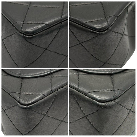 【中古】 CHANEL シャネル MINI MATELASSE ミニマトラッセ ショルダーバッグ 1番台(1990年) ブラック ラムスキン 中古 USED バッグ