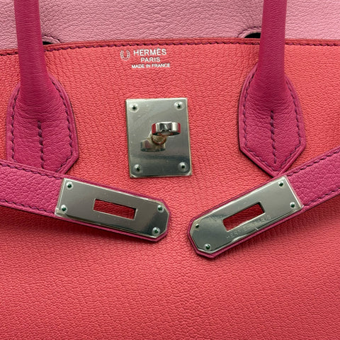 【中古】 Hermes エルメス BIRKIN30 バーキン30 ハンドバッグ ▢P刻(2012年) ピンク系 シェーブル 中古 USED バッグ パーソナルオーダー