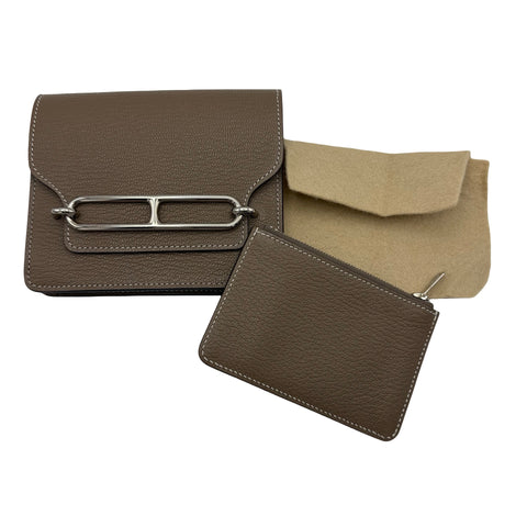 【美品】 Hermes エルメス ROULIS SILM 財布 《ルリ》 スリム 財布 エトゥープ シェーブル ETOPE CHEVRE 中古