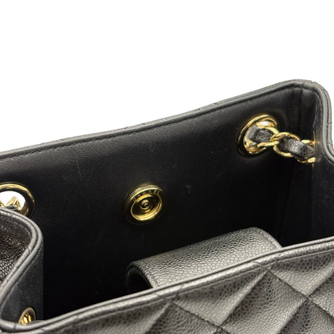 【中古】 CHANEL シャネル MATELASSE BAG マトラッセ チェーンショルダー ICチップ(2021年～) ブラック キャビアスキン 中古 USED