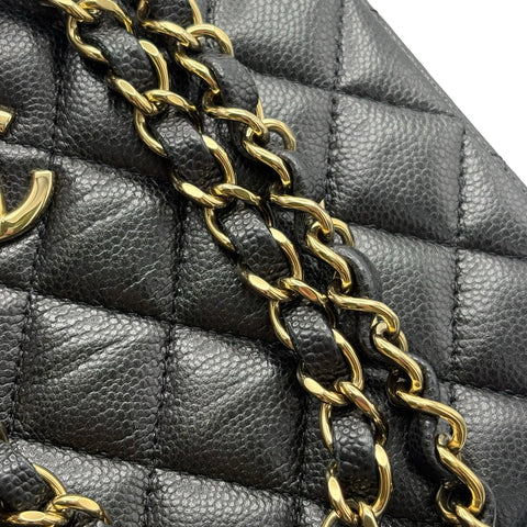 【中古】 CHANEL シャネル MATELASSE BAG マトラッセ チェーンショルダー ICチップ(2021年～) ブラック キャビアスキン 中古 USED