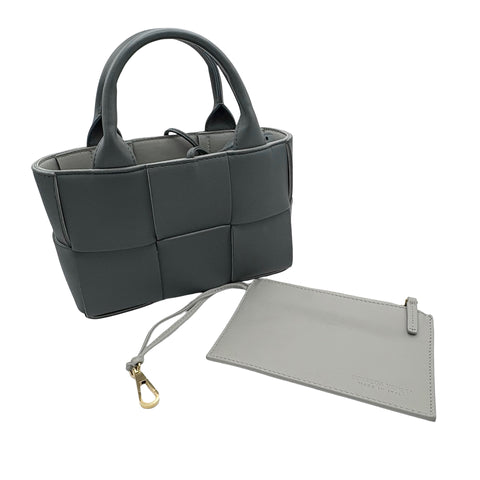 【中古】 BOTTEGA VENETA ボッテガ・ヴェネタ BOTTEGA VENETA CANDY ARCO 2WAY BAG キャンディーアルコバッグ ショルダーバッグ ICチップ グレー LEATHER 中古 USED バッグ