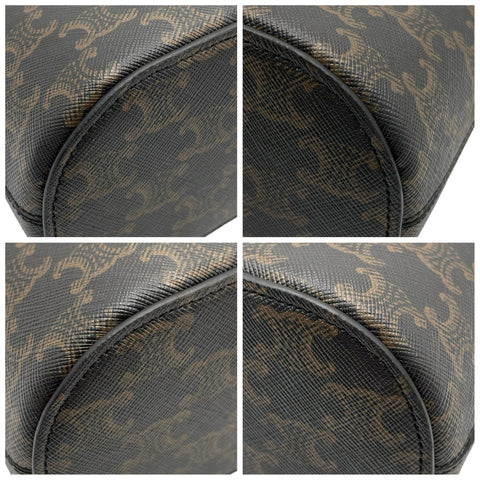 【美品】 CELINE セリーヌ TEEN HONORINE 2WAY SHOULDER BAG ティーンオノリン2WAYショルダーバッグ F・CE1265 ブラウン キャンバス/カーフレザー 中古 USED バッグ