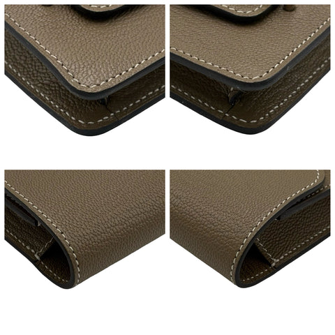 【美品】 Hermes エルメス ROULIS SILM 財布 《ルリ》 スリム 財布 エトゥープ シェーブル ETOPE CHEVRE 中古