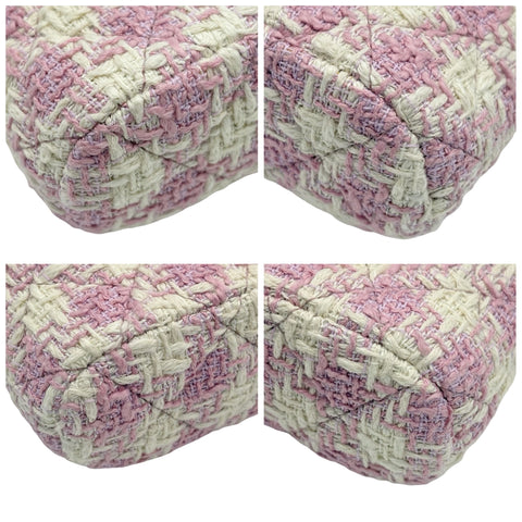 【美品】 CHANEL シャネル MINI SHOULDER BAG ミニショルダーバッグ ランダム番(2021年~) ピンク ツイード 中古 USED バッグ