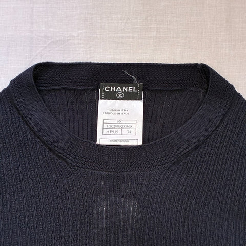 【中古】CHANEL シャネル T-SHIRT Tシャツ トップス 34 USED 中古 2007年 CLOTHES 洋服