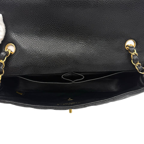 【中古】CHANEL シャネル MATELASSE CHAIN SHOULDER BAG マトラッセ  チェーンショルダーバッグ  12番台(2008‐2009年) ブラック キャビアスキン 中古 USED バッグ