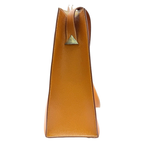 【中古】 Hermes エルメス VINTAGE TOTE BAG ヴィンテージ トートバッグ トートバッグ 〇T刻 (1990年) ゴールド/ベージュ エプソン/スイフト/オストリッチ 中古 USED バッグ